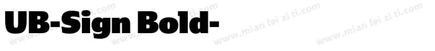 UB-Sign Bold字体转换